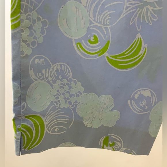 Lily Pulitzer Pineapple Print Blue Capri Pant - Picture 7 of 10